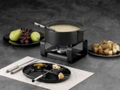 Kela Komplet za fondue s sirom Roman keramika črna 9 kosov KL-16665