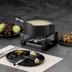 Kela Komplet za fondue s sirom Roman keramika črna 9 kosov KL-16665