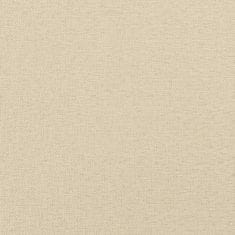 Vidaxl Box spring postelja z vzmetnico krem 120x200 cm blago
