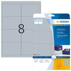 Herma Superprint Special etikete, 99,1 x 67,7 mm, 25/1, srebrne
