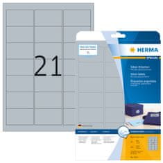 Herma Superprint Special etikete, 63,5 x 38,1 mm, 25/1, srebrne