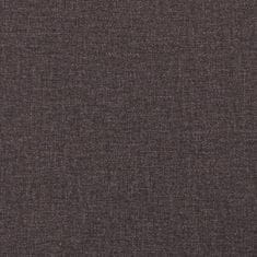 Greatstore Fotelj chesterfield temno rjava tkanina