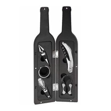 Northix 5x dodatki za vino, darilni set - steklenica za vino