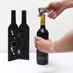Northix 5x dodatki za vino, darilni set - steklenica za vino 
