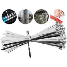 Northix 100x kabelskih vezic, nerjaveče jeklo - 15 cm 