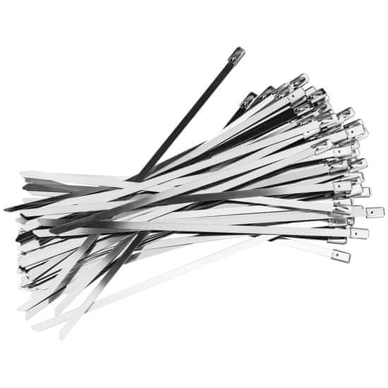Northix 100x kabelskih vezic, nerjaveče jeklo - 25 cm
