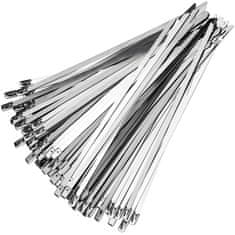 Northix 100x kabelskih vezic, nerjaveče jeklo - 15 cm 