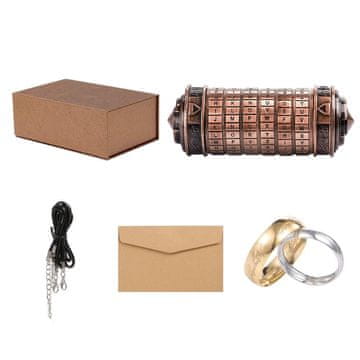 Northix Da Vincijeva šifra, Cryptex with Rings - Copper