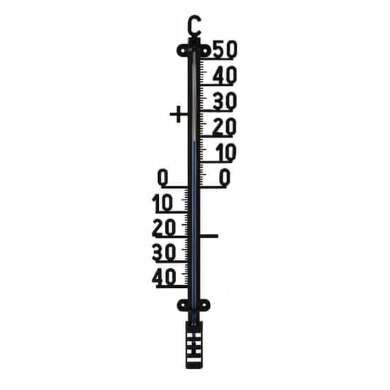 Northix Stenski termometer iz plastike - črn
