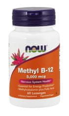 NOW Foods Metil B12 s folno kislino (vitamin + folna kislina v aktivnih oblikah), 5000 mcg, 60 pastil