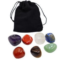 Northix x7 Chakra Stones z vrečko za shranjevanje 