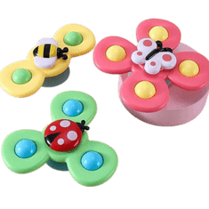 Vrtljive Igrače Spiner - Set za Zabavo in Igranje z Živalskimi Motivi - Čebelica, Metuljček in Pikapolonica (3 v Kompletu)