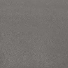 Vidaxl Posteljno vzglavje sivo 90x5x78/88 cm umetno usnje