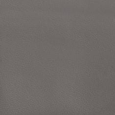 Vidaxl Posteljno vzglavje siva 144x5x78/88 cm umetno usnje