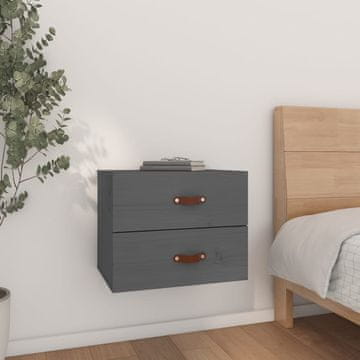 Vidaxl vidaXL Stenska nočna omarica 50x36x40 cm siva