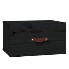 Vidaxl Stenska nočna omarica črna 40x29,5x22 cm