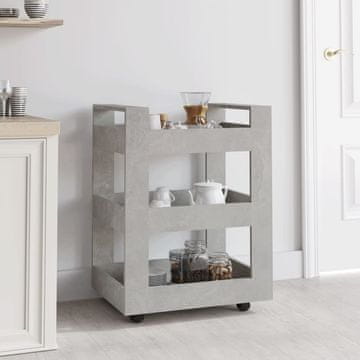Vidaxl vidaXL Polica pod pisalno mizo betonsko siva 60x45x80 cm