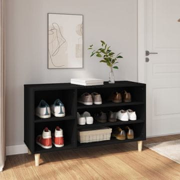 Vidaxl vidaXL Omarica za čevlje črna 102x36x60 cm lesena