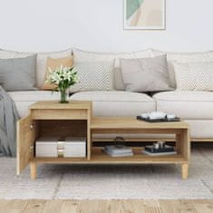Vidaxl Klubska mizica sonoma hrast 100x50x45 cm inženirski les