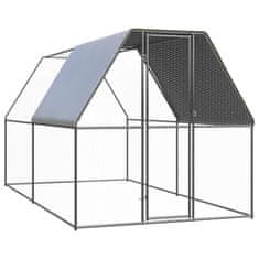 Vidaxl Zunanji kokošnjak 2x4x2 m pocinkano jeklo