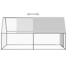 Vidaxl Zunanji kokošnjak 2x4x2 m pocinkano jeklo