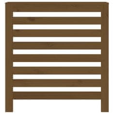 Vidaxl Pokrov za radiator medeno rjav 79,5x19x84 cm trdna borovina