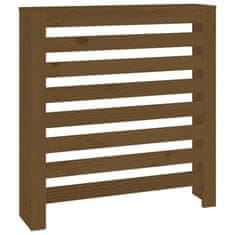 Vidaxl Pokrov za radiator medeno rjav 79,5x19x84 cm trdna borovina