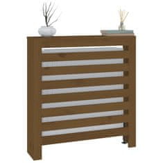 Vidaxl Pokrov za radiator medeno rjav 79,5x19x84 cm trdna borovina