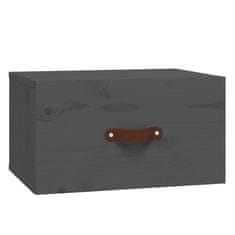 Vidaxl Stenska nočna omarica siva 40x29,5x22 cm