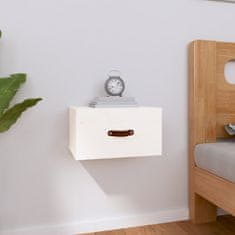 Vidaxl Stenska nočna omarica bela 40x29,5x22 cm