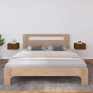 Vidaxl vidaXL Stenske nočne omarice, komplet 2 kosov, 40 x 29,5 x 22 cm, medeno rjave barve