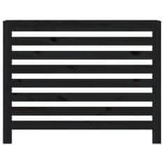 Vidaxl Pokrov za radiator črna 108,5x19x84 cm trdna borovina