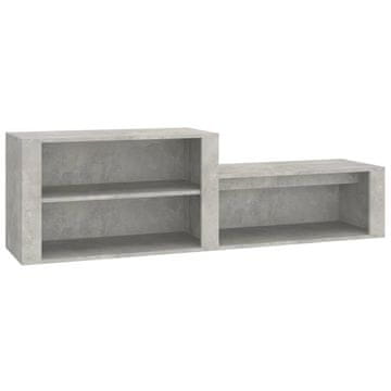 Vidaxl Omarica za čevlje betonsko siva 150x35x45 cm inženirski les