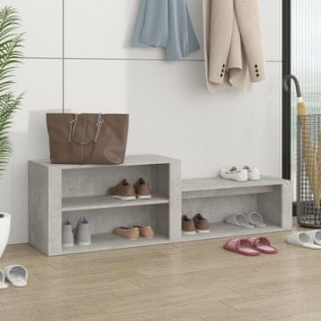 Vidaxl vidaXL Omarica za čevlje betonsko siva 150x35x45 cm