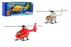 Teddies Helikopter/reševalni helikopter kovina/plastenke 18cm 3 vrste