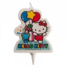 Dekora Hello Kitty torta sveča 7cm z miško in baloni -