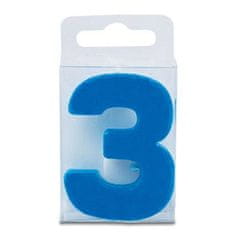 Staedtler Sveča v obliki številke 3 - mini, modra - Stadter