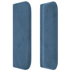 Vidaxl Vzglavje z ušesi temno modro 93x16x78/88 cm žamet