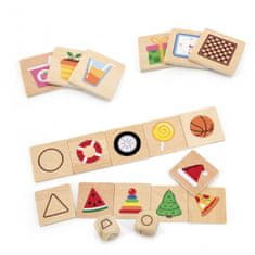 Viga Toys Izobraževalna lesena sestavljanka Match Shapes 37 el.