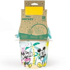 Smoby Zeleno vedro Mickey Minnie Mouse z dodatki za pesek in bioplastično posodo za zalivanje