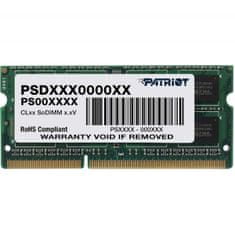 Patriot Signature Line pomnilnik za prenosnik (RAM), 8 GB, DDR3, 1600 MHz, CL11 (PSD38G1600L2S)