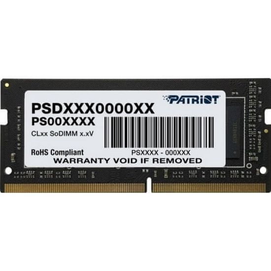 Patriot Signature Line pomnilnik za prenosnik (RAM), 8 GB, DDR4, 3200 MHz, CL22 (PSD48G320081S)