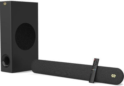 sodoben soundbar mozos cinema daljinski upravljalnik lep zvok hdmi arc usb bluetooth aux in izenačevalnik mozos prostorski zvok