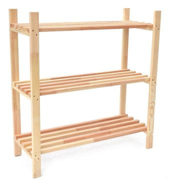 Rojaplast lesena polica 3 police 75 × 30 × 80 cm