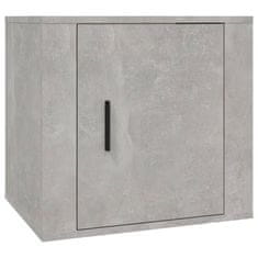 Greatstore Nočna omarica 2 kosa betonsko siva 50x39x47 cm