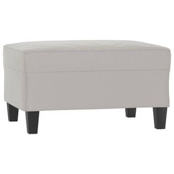 Vidaxl Stolček za noge svetlo siv 70x55x41 cm tkanina iz mikrovlaken