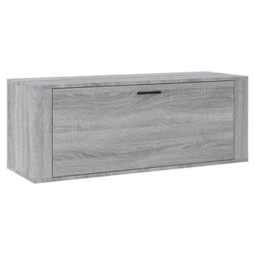 Vidaxl Omarica za čevlje siva sonoma 100x35x38 cm inženirski les