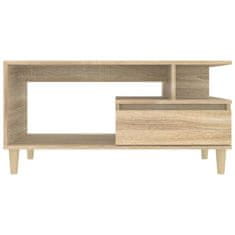Vidaxl Klubska mizica sonoma hrast 90x49x45 cm konstruiran les