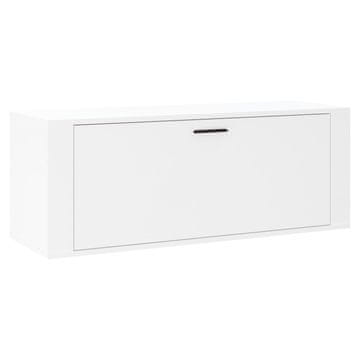 Vidaxl Omarica za čevlje bela 100x35x38 cm inženirski les