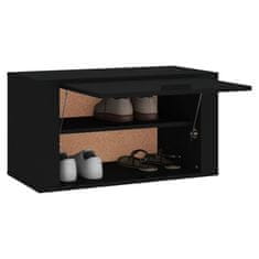 Vidaxl Stenska omarica za čevlje črna 70x35x38 cm inž. les